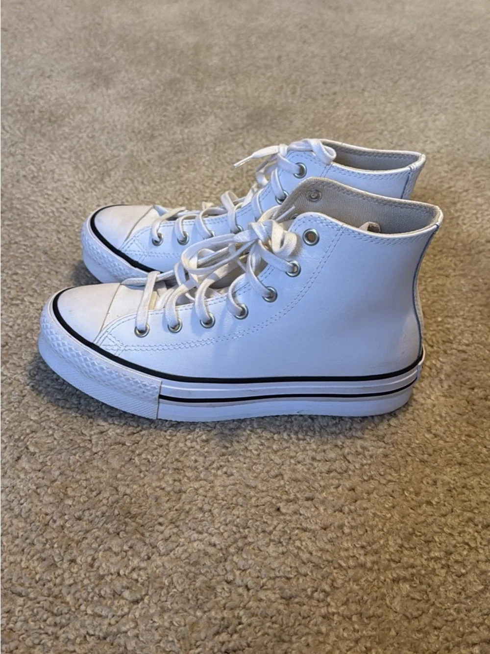 Converse White High-Top Canvas Sneakers